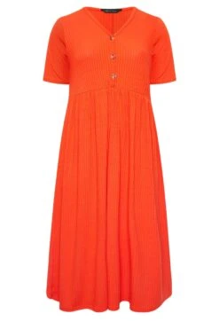 LIMITED COLLECTION - Robe Midi Orange Nervuré Peplum 16 LIMITED COLLECTION - Robe Midi Orange Nervuré Peplum -GrandeTendance Boutique 43ff5e2a 1fc9 48 215745 X