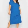 YOURS - Robe Bleue Roi Midaxi Fentes à L'Ourlet -GrandeTendance Boutique 44273999 538f 4c 137274 A