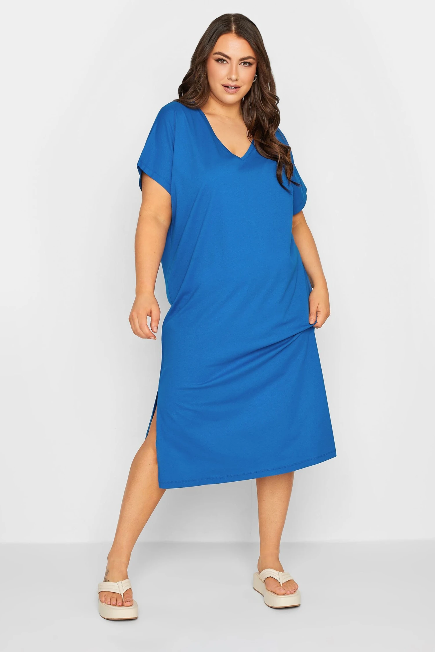 YOURS - Robe Bleue Roi Midaxi Fentes à L'Ourlet 3 YOURS - Robe Bleue Roi Midaxi Fentes à L'Ourlet