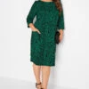 YOURS LONDON - Robe Verte Zébré Coupe Droite -GrandeTendance Boutique 46b95a64 1b2c 4f 161937 A