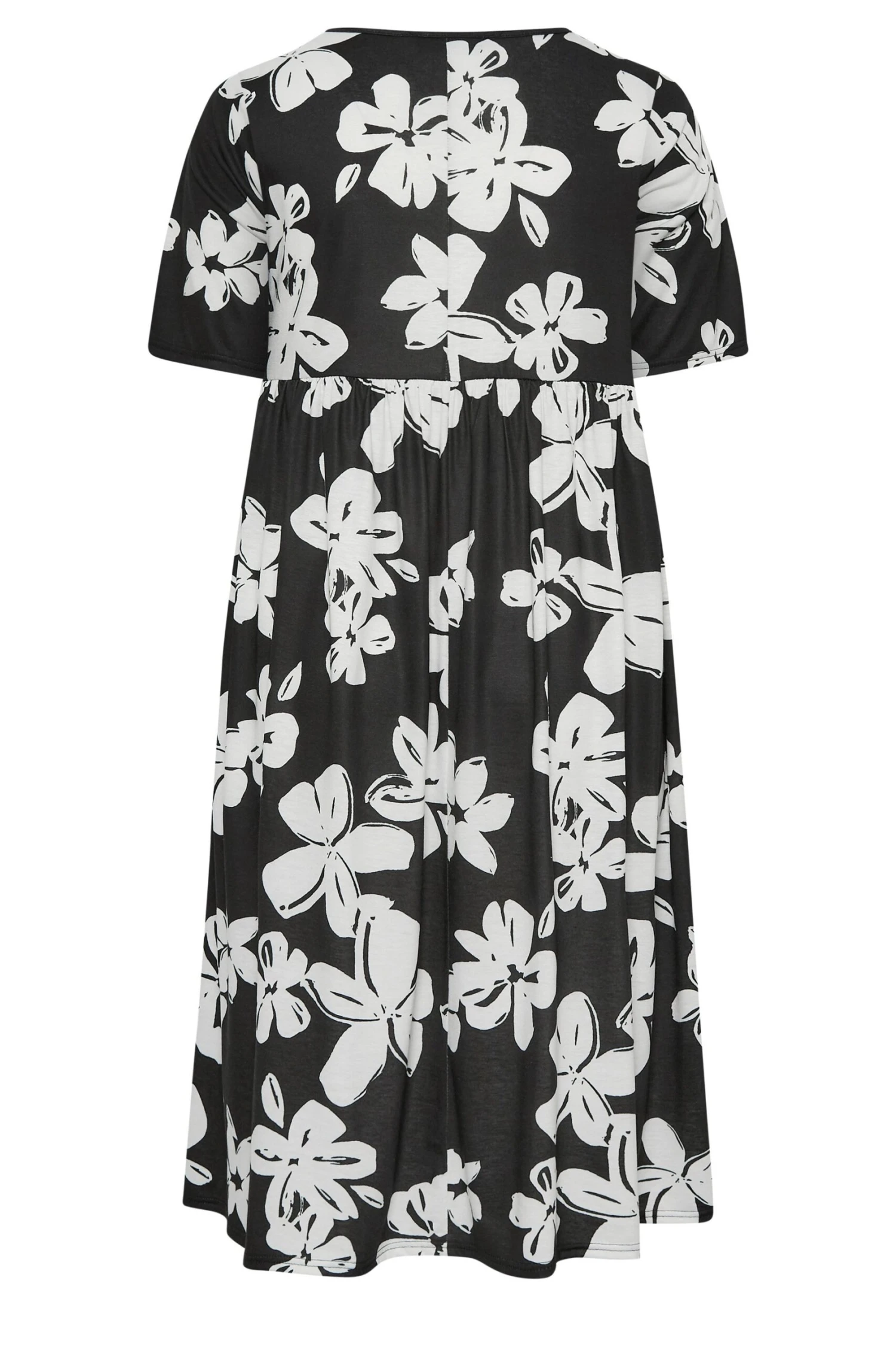LIMITED COLLECTION - Robe Midi Smocké Noire Floral Blanc 9 LIMITED COLLECTION - Robe Midi Smocké Noire Floral Blanc – Image 7