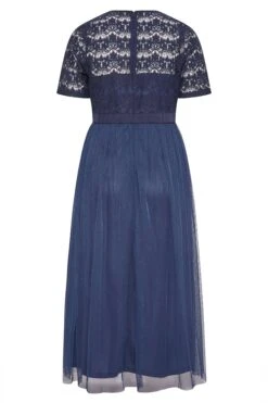YOURS LONDON - Robe Bleue Marine Maxi Dentelle Demoiselle D'Honneur -GrandeTendance Boutique 49f89fca d83d 45 161007 BK