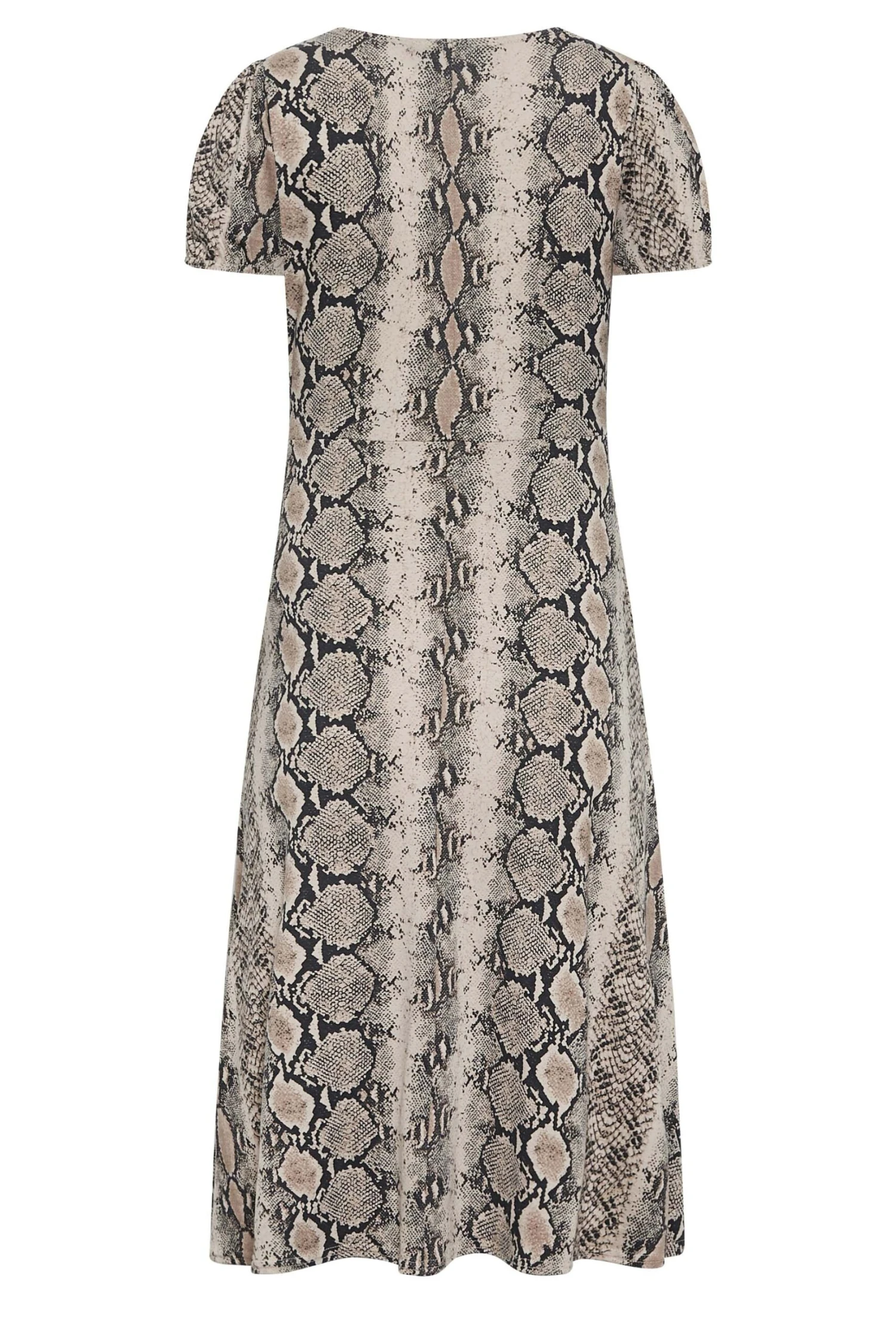 YOURS PETITE - Robe Midi Noire & Beige Serpent En Jersey 9 YOURS PETITE - Robe Midi Noire & Beige Serpent En Jersey – Image 7