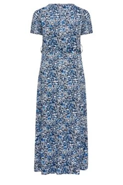 YOURS - Robe Maxi Noire & Bleue Marine Floral Cache-Coeur -GrandeTendance Boutique 4ce75e16 7e08 44 301996 Y