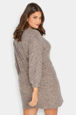 Robe-Pull Marron Midi En Maille Toucher Doux -GrandeTendance Boutique 4d17cb15 5e01 4f 301741 C