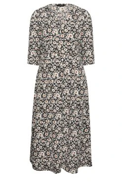 YOURS - Robe Noire Floral Longueur Midaxi -GrandeTendance Boutique 4e4aacb9 8835 43 301865 X