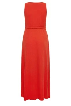 YOURS - Robe Rouge Boutonnée Maxi En Jersey -GrandeTendance Boutique 4e844a65 d96a 4d 137556 Y