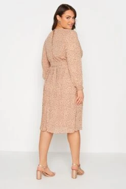 YOURS LONDON - Robe Beige à Pois Cache-Coeur -GrandeTendance Boutique 4ed92fc4 3753 44 161192 C