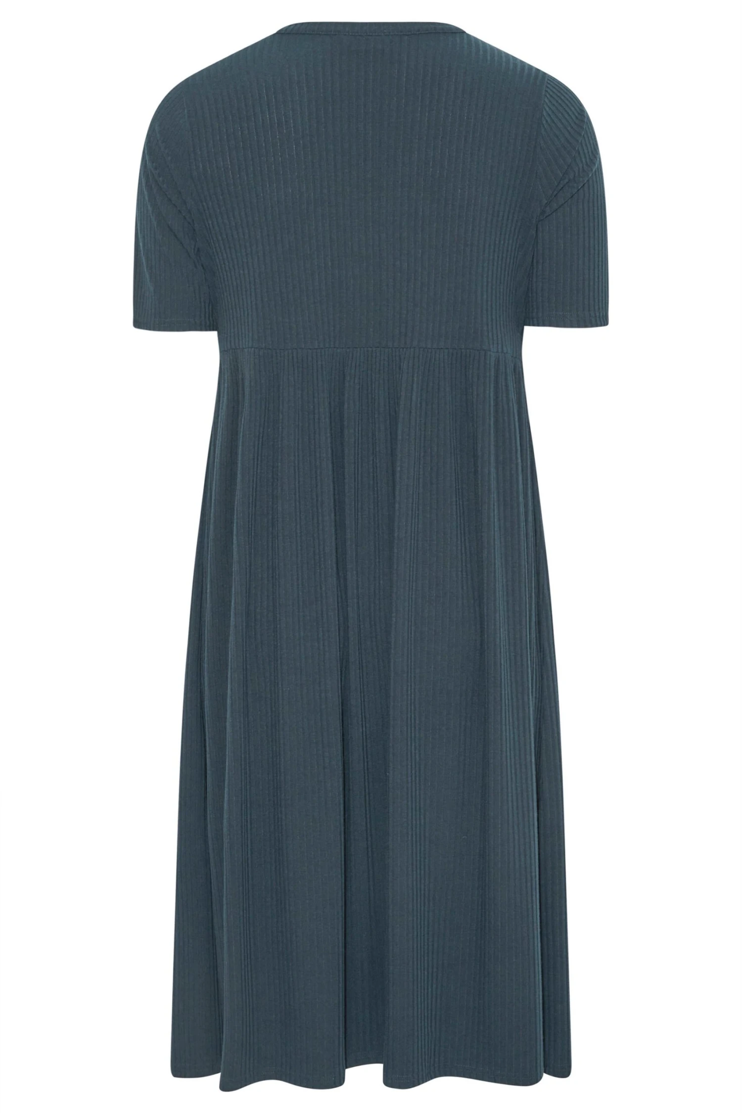 LIMITED COLLECTION - Robe Midi Bleue Marine Nervuré Peplum 9 LIMITED COLLECTION - Robe Midi Bleue Marine Nervuré Peplum – Image 7