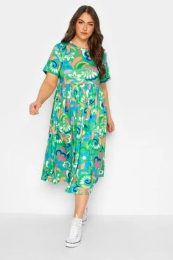 YOURS - Robe Verte Imprimé Abstrait Smocké Manches Courtes 12 YOURS - Robe Verte Imprimé Abstrait Smocké Manches Courtes -GrandeTendance Boutique 5191fcf3 1ee4 4f 137388 DR