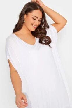 YOURS - Robe Midaxi Blanche Ample Doublée -GrandeTendance Boutique 5276be3f 12fb 42 302166 D