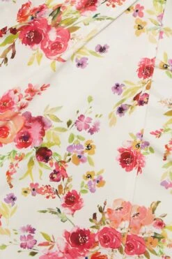 YOURS PETITE - Robe Blanche Floral Orange & Rose Cache-Coeur -GrandeTendance Boutique 540d436f b764 43 174482 Z