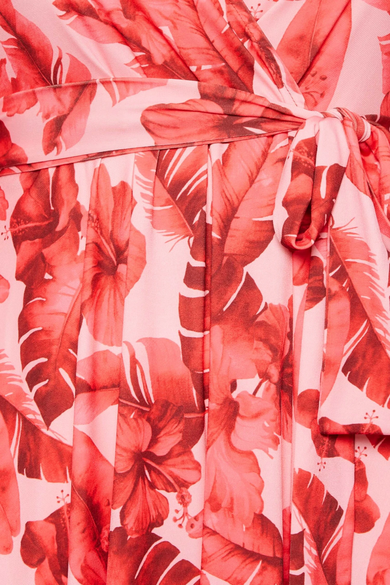 YOURS LONDON - Robe Rose Imprimé Tropical Cache-Coeur 7 YOURS LONDON - Robe Rose Imprimé Tropical Cache-Coeur – Image 5