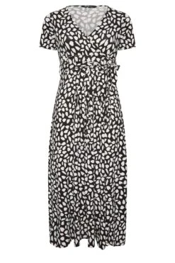 YOURS - Robe Noire Animal Maxi Cache-Coeur -GrandeTendance Boutique 54778798 7019 40 302059 X