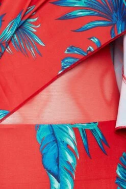 YOURS - Robe De Bain Rouge Tropicale Feuilles Bleues Volanté -GrandeTendance Boutique 5529b7bc 8f03 43 150269 Z