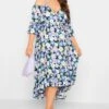 YOURS - Robe Bleue Floral Volanté Épaules Ajourées 2 YOURS - Robe Bleue Floral Volanté Épaules Ajourées -GrandeTendance Boutique 554925c6 464e 42 137286 A
