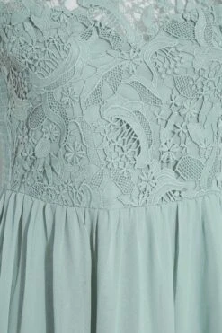 YOURS LONDON - Robe Demoiselle D'Honneur Bleue Mousseline & Dentelle -GrandeTendance Boutique 559e1c8d b3b7 42 161506 Z