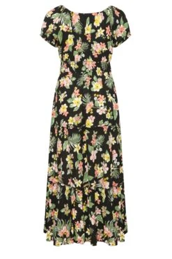 YOURS - Robe Noire Maxi Floral Tropical Volanté 15 YOURS - Robe Noire Maxi Floral Tropical Volanté -GrandeTendance Boutique 579627e5 010b 4f 137324 Y