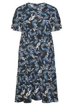 Robe Volantée Noire & Bleue Floral 14 Robe Volantée Noire & Bleue Floral -GrandeTendance Boutique 58237f7d 211e 46 300801 X