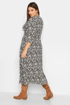 YOURS - Robe Noire Floral Longueur Midaxi -GrandeTendance Boutique 58818092 60cf 4d 301865 C