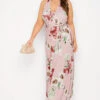 Robe Rose Pastel Floral En Maxi