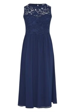 YOURS LONDON - Robe Bleue Marine Maxi En Mousseline Demoiselle D'Honneur -GrandeTendance Boutique 5a72db26 8447 47 161003 F