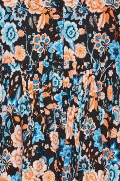 YOURS - Robe Noire Floral Bleu & Orange Ourlet Roulanté 13 YOURS - Robe Noire Floral Bleu & Orange Ourlet Roulanté -GrandeTendance Boutique 5b9bd812 81f7 47 137346 Z