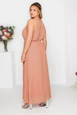 YOURS LONDON - Robe Rose Pâle Plissée Demoiselle D'Honneur -GrandeTendance Boutique 5db3116f 10ca 48 161883 C