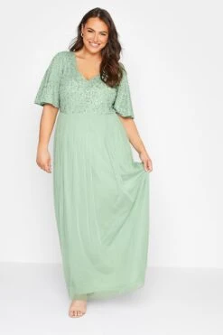 LUXE - Robe Verte Pastel Empiècement Sequin & Tulle -GrandeTendance Boutique 5dca6a3d 5e8a 40 161155 A