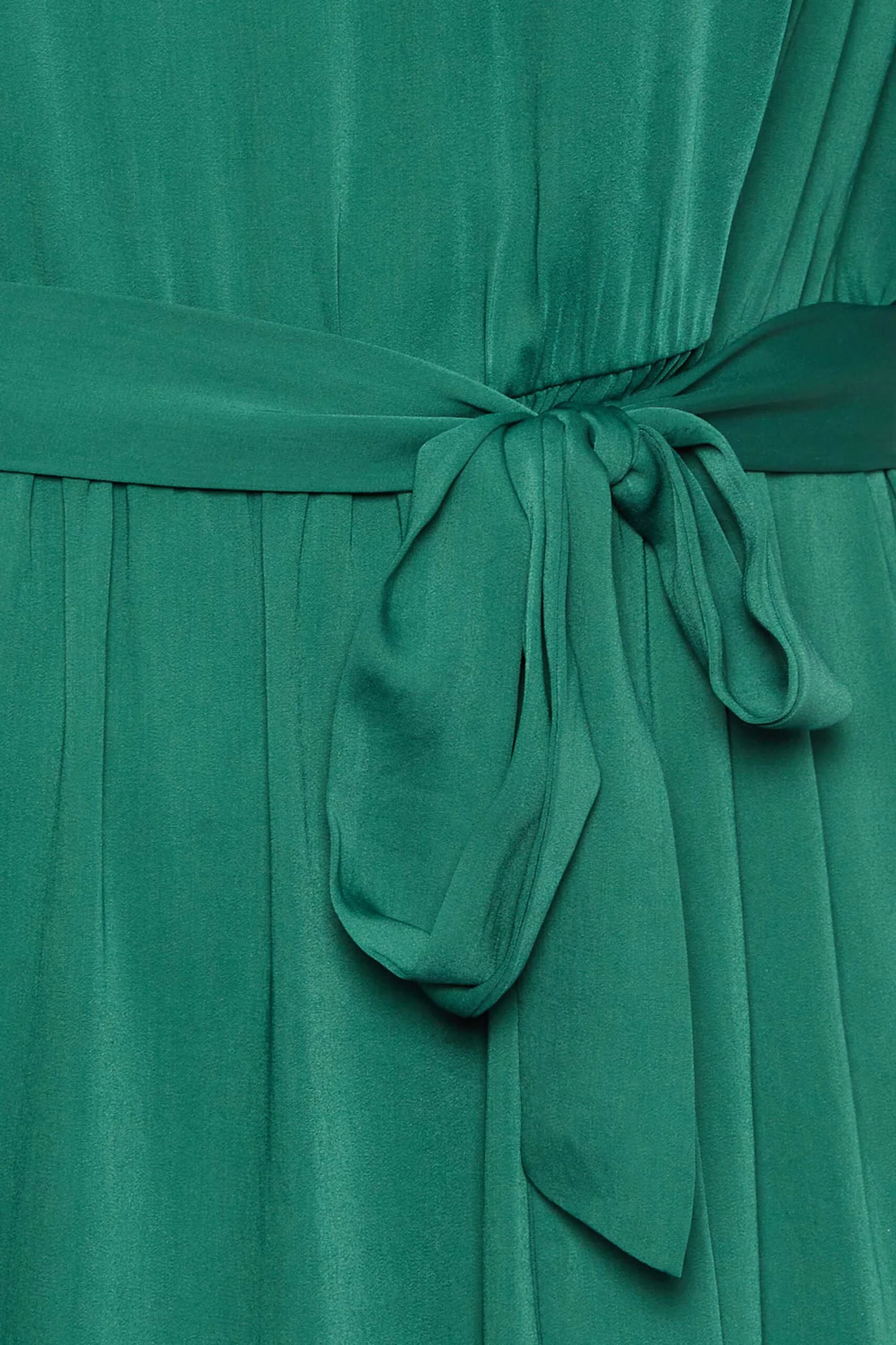 YOURS LONDON - Robe Verte Foncée Smocké Volanté 7 YOURS LONDON - Robe Verte Foncée Smocké Volanté – Image 5