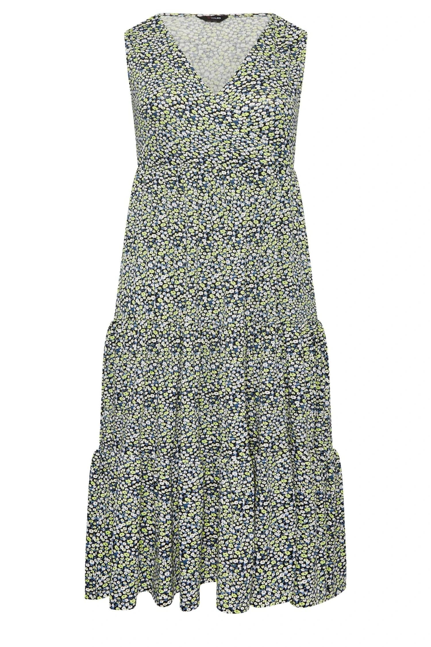 YOURS - Robe Maxi Bleue Floral En Cache-Coeur Sans Manches 8 YOURS - Robe Maxi Bleue Floral En Cache-Coeur Sans Manches – Image 6