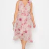 YOURS LONDON - Robe Midi Rose Floral Coupe Volantée -GrandeTendance Boutique 5fa795aa b881 41 162054 A