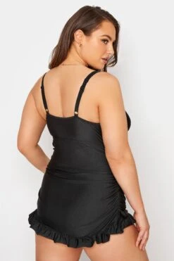 Robe De Bain Noire Ourlet Volanté 11 Robe De Bain Noire Ourlet Volanté -GrandeTendance Boutique 5ff7bdac b660 48 150200 C