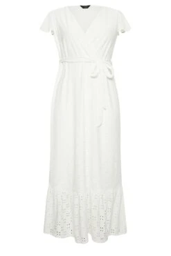 YOURS - Robe Maxi Blanche Cache-Coeur Broderie -GrandeTendance Boutique 610d62f7 31f5 44 137538 X