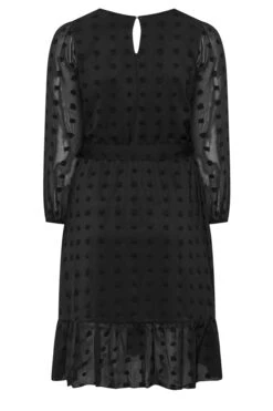 YOURS LONDON - Robe Noire Design à Pois Manches En Ballons -GrandeTendance Boutique 61b3156b 2378 4c 161709 Y