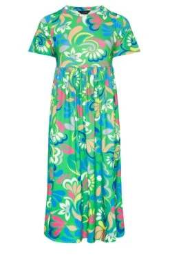 YOURS - Robe Verte Imprimé Abstrait Smocké Manches Courtes 14 YOURS - Robe Verte Imprimé Abstrait Smocké Manches Courtes -GrandeTendance Boutique 6230d723 f082 49 137388 X