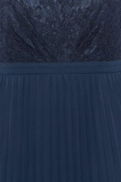 YOURS LONDON - Robe De Demoiselle D'Honneur Bleue Marine Plissée Dentelle -GrandeTendance Boutique 62709592 b3ee 49 161903 Z