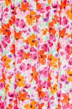 LIMITED COLLECTION - Robe Midaxi Rose Floral Orange Cache-Coeur -GrandeTendance Boutique 631ffd78 7acd 41 215506 Z