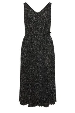 YOURS LONDON - Robe Noire à Pois Maxi Plissée -GrandeTendance Boutique 634380d4 7f5b 43 162083 X
