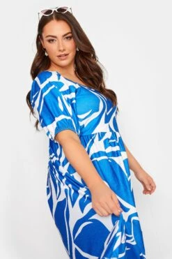 YOURS - Robe Bleue Maxi Tourbillons Volanté -GrandeTendance Boutique 634f8a89 690b 49 137546 D