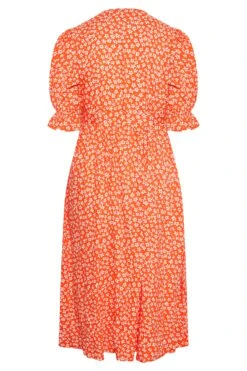 LIMITED COLLECTION - Robe Orange Style Cache-Coeur En Volanté -GrandeTendance Boutique 649524a3 ce0b 48 214396 Y