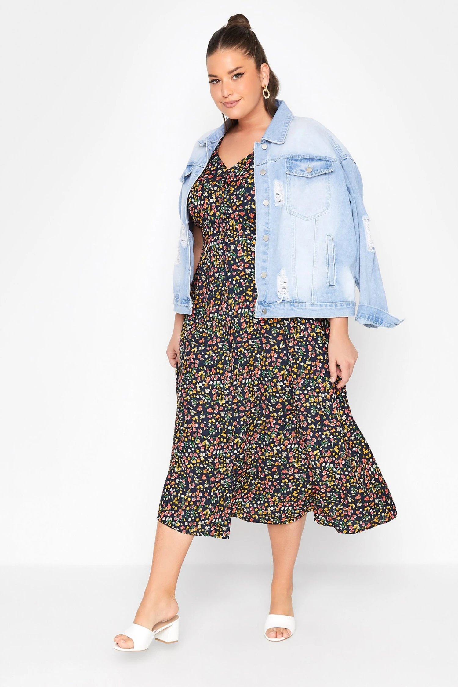 LIMITED COLLECTION - Robe Bleue Marine En Floral 4 LIMITED COLLECTION - Robe Bleue Marine En Floral â Image 2