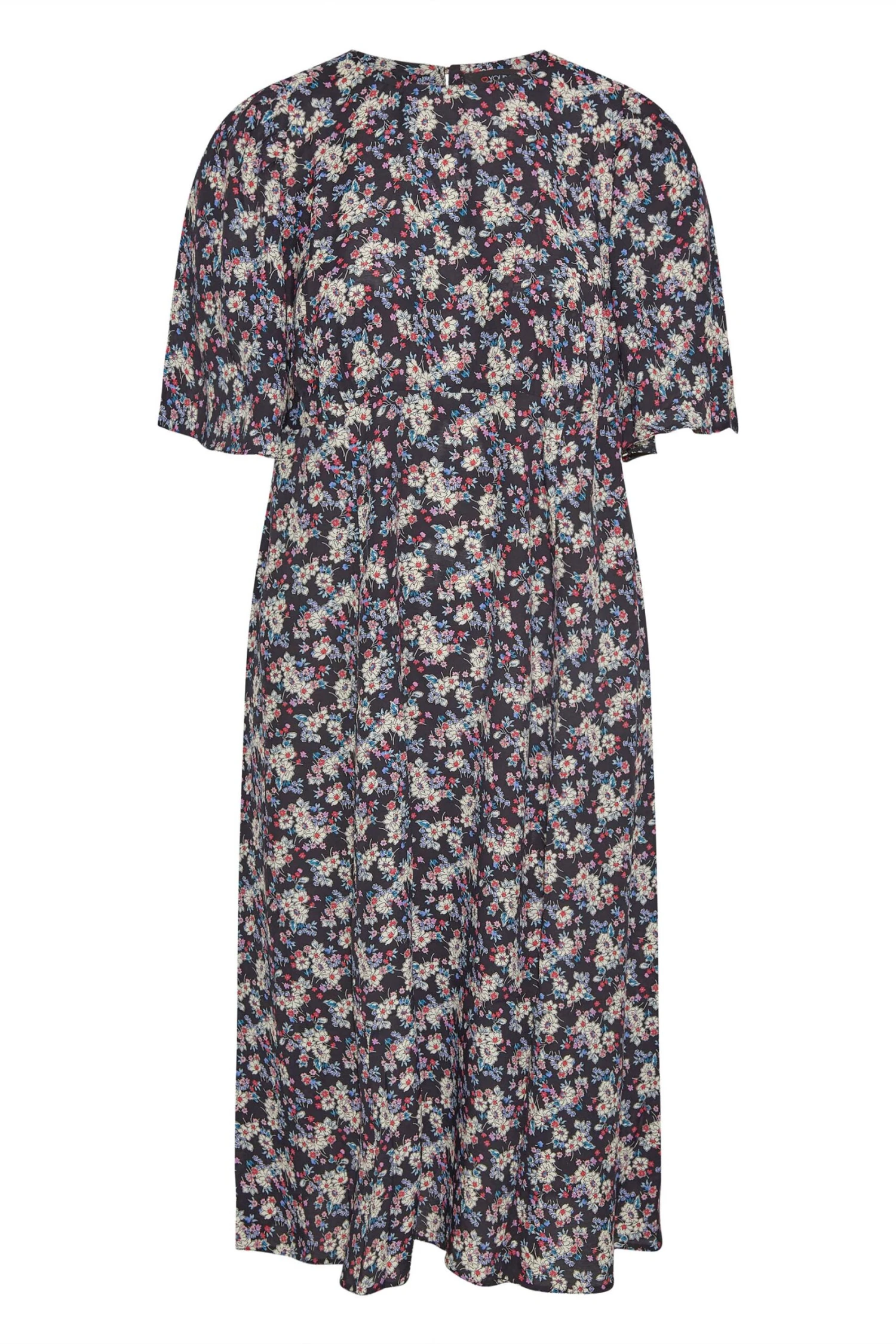 Robe Noire Midi à Fente Design Floral 8 Robe Noire Midi à Fente Design Floral – Image 6