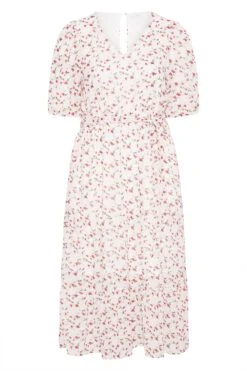 YOURS LONDON - Robe Maxi Blanche Smocké Petite Fleurs -GrandeTendance Boutique 67226c76 c2e6 41 161124 F