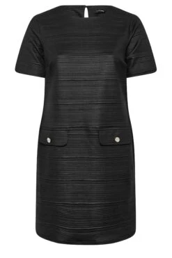 Robe Noire En Maille Coupe Droite à Poches -GrandeTendance Boutique 6823cb44 204f 49 174228 X