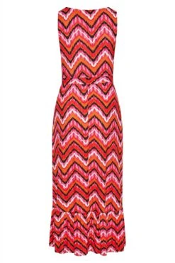 YOURS LONDON - Robe Orange Maxi Design Géométrique Zig Zag -GrandeTendance Boutique 688f320c 83c5 48 161588 Y