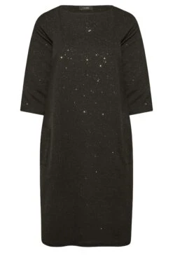 Robe Noire Paillettée Drâpée à Poches -GrandeTendance Boutique 68f8e90f eebb 40 174206 X