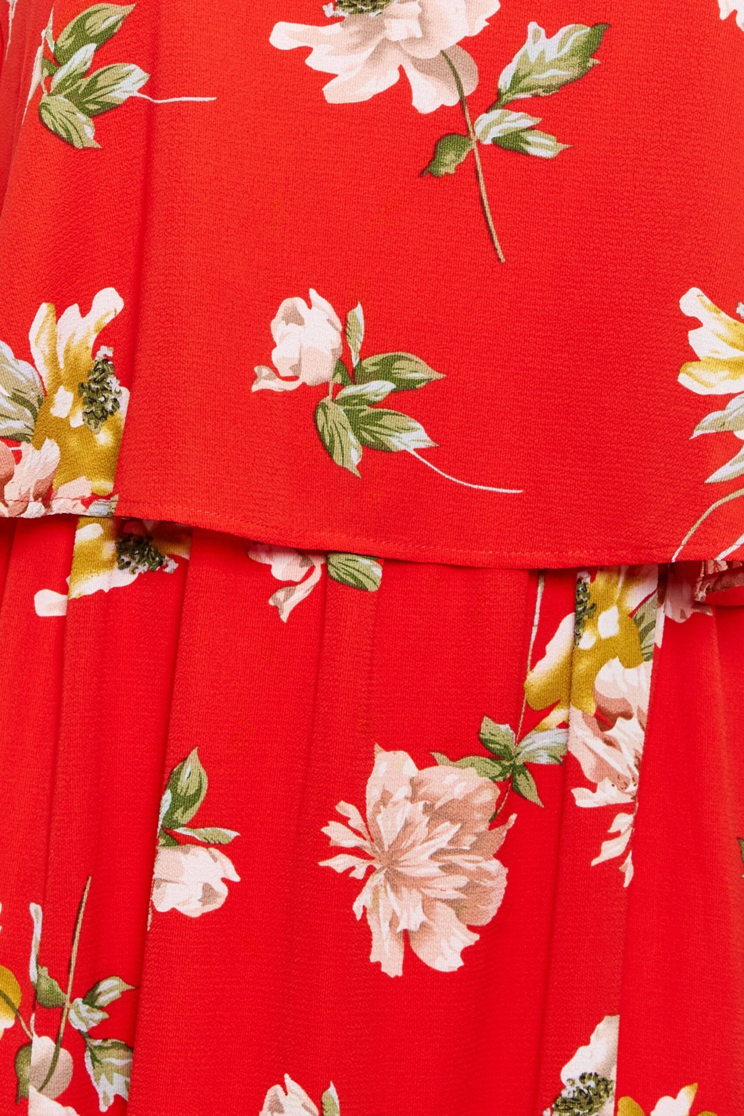 YOURS LONDON - Robe Rouge Floral Volantée Superposée 7 YOURS LONDON - Robe Rouge Floral Volantée Superposée – Image 5