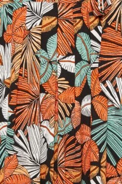 YOURS - Robe Noire & Orange Maxi Feuilles Cache-Coeur -GrandeTendance Boutique 6a19a56b 15e7 4a 302065 Z