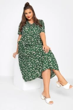 LIMITED COLLECTION - Robe Verte Floral & Pois Smocké 12 LIMITED COLLECTION - Robe Verte Floral & Pois Smocké -GrandeTendance Boutique 6a5fafbc adef 43 217022 D